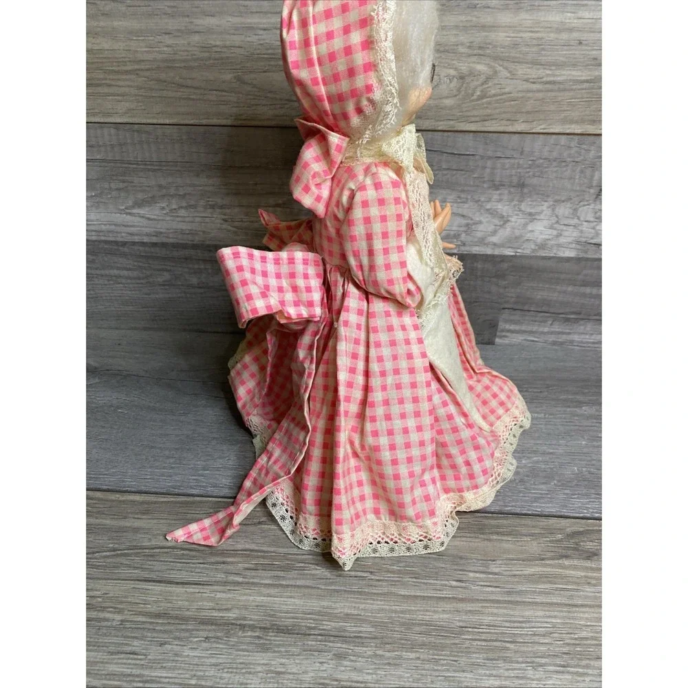 VTG Folk Art Doll Bottle Country Grandma Plastic Bottle Doll Handmade 12